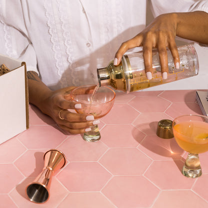 Spring Rum with Rose honey and Lemon Cocktail - American Cocktail Club